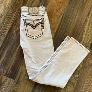 Miss me size 28 cropped white jeans